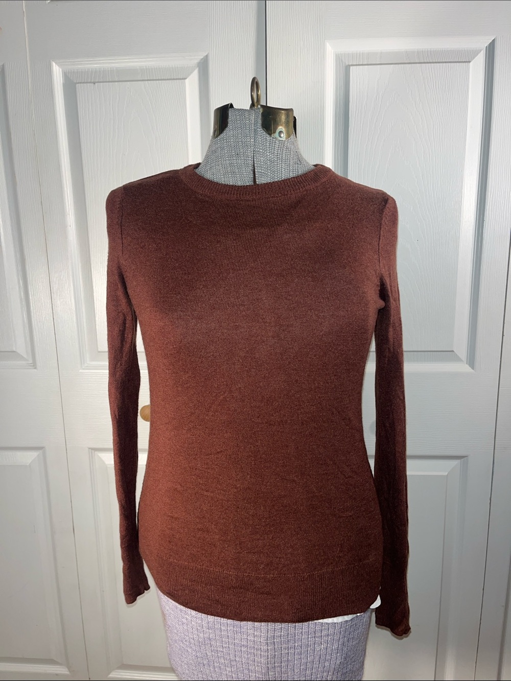 a new day Brown Long-Sleeve Crewneck Sweater